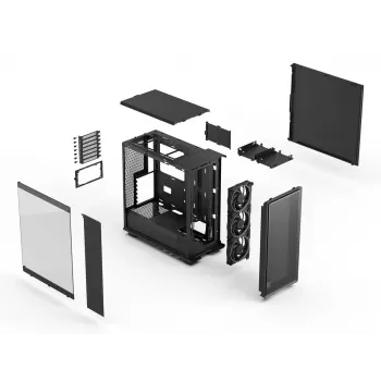 PC-Gehäuse Fractal Design Epoch Schwarz TG RGB Light Tint Midi Tower Schwarz