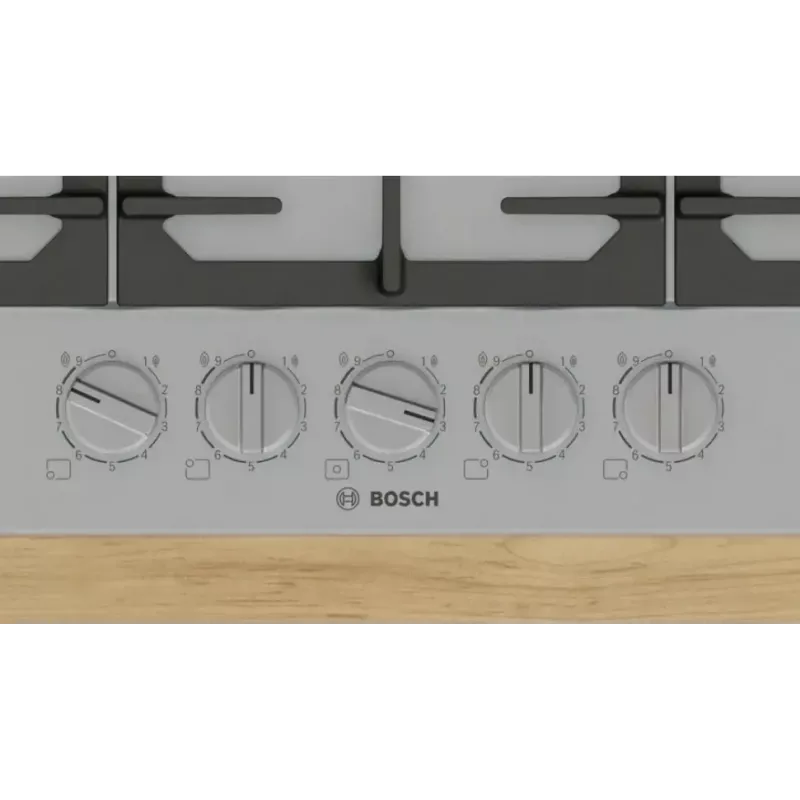 Bosch Serie 6 PCQ7A5I90 Kochfeld Edelstahl Einbau 75 cm Gas 5 Zone(n)