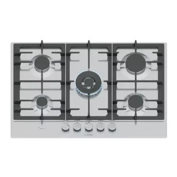 Bosch Serie 6 PCQ7A5I90 Kochfeld Edelstahl Einbau 75 cm Gas 5 Zone(n)