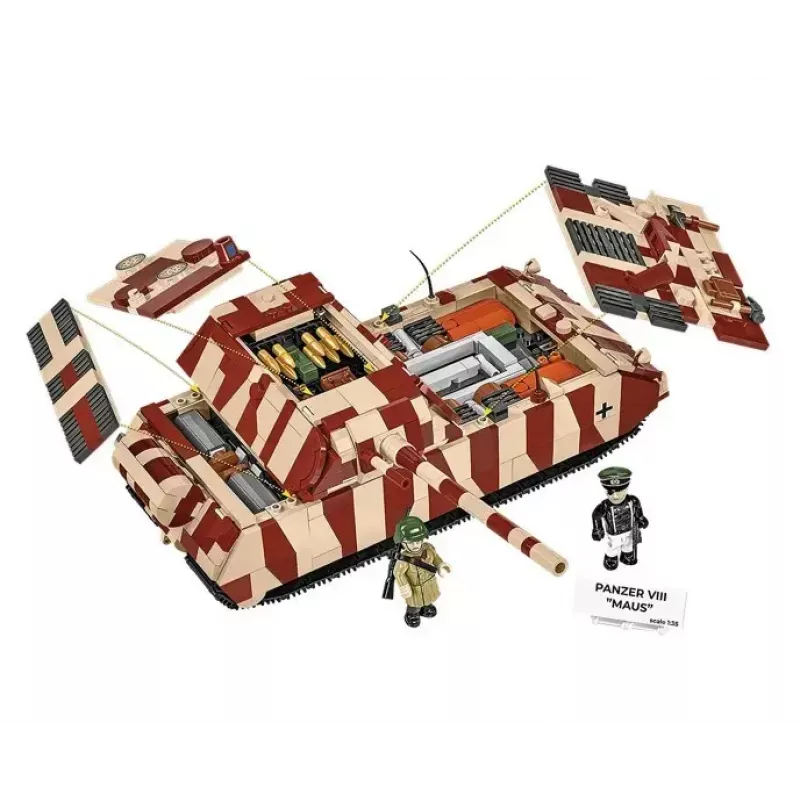 Cobi Bausteine Panzer VIII Maus Modellbausatz Maßstab 1:35 COBI-3138, detaillierte Militärfahrzeug-Nachbildung