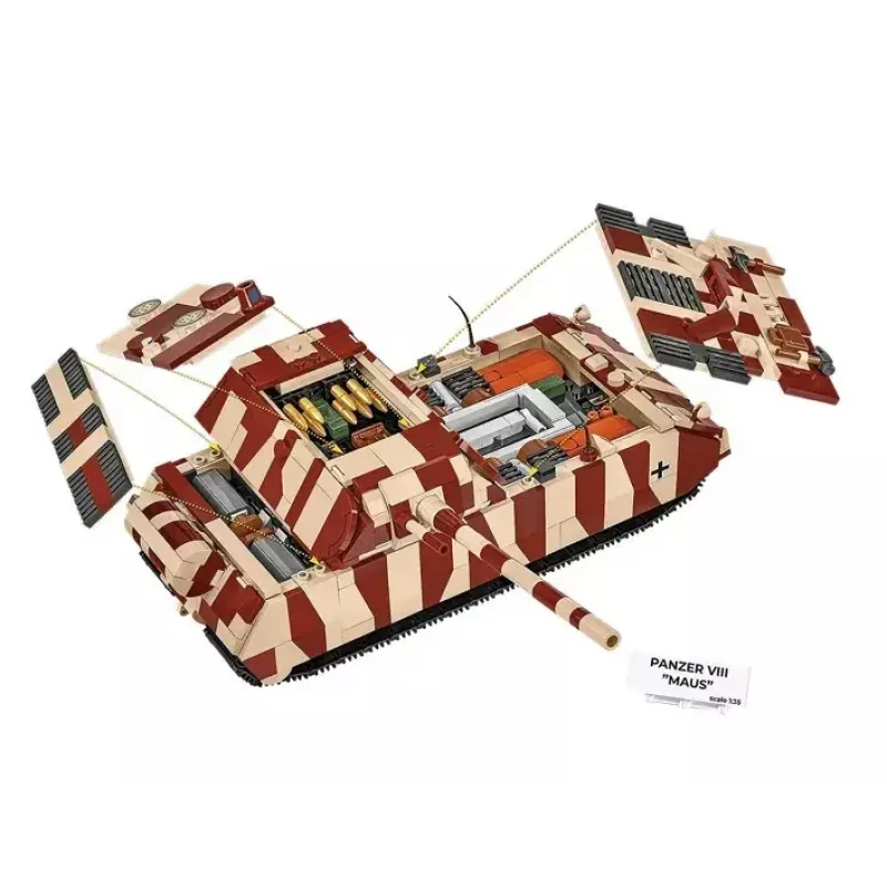 Cobi Bausteine Panzer VIII Maus Modellbausatz Maßstab 1:35 COBI-3138, detaillierte Militärfahrzeug-Nachbildung