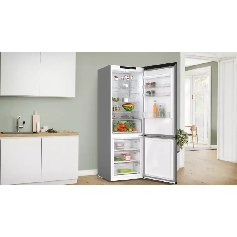 Kühl-Gefrierkombination Bosch Serie 4 KGN49OCAF, freistehend, 440 L Gesamtvolumen, Anthrazit, No Frost