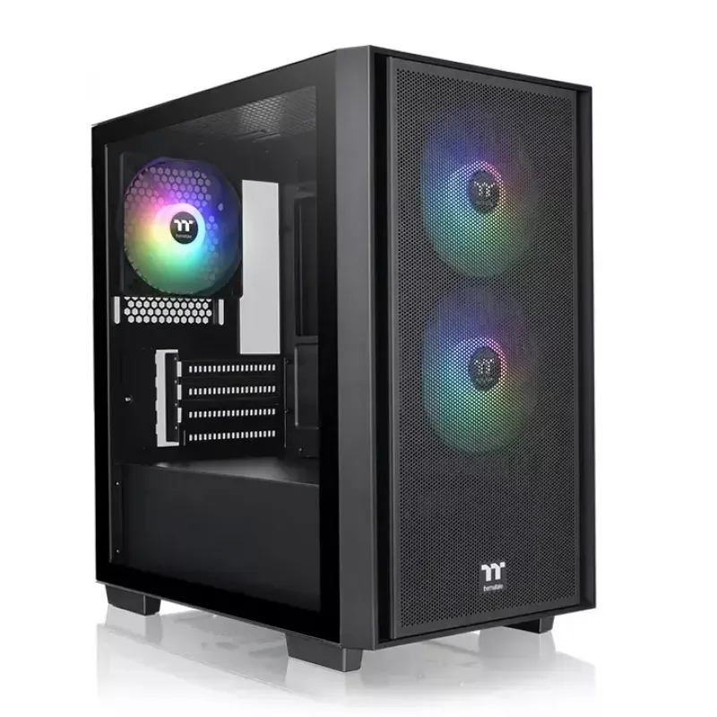 PC-Gehäuse Thermaltake Versa H16 TG ARGB Micro Tower Schwarz