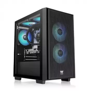 PC-Gehäuse Thermaltake Versa H16 TG ARGB Micro Tower Schwarz