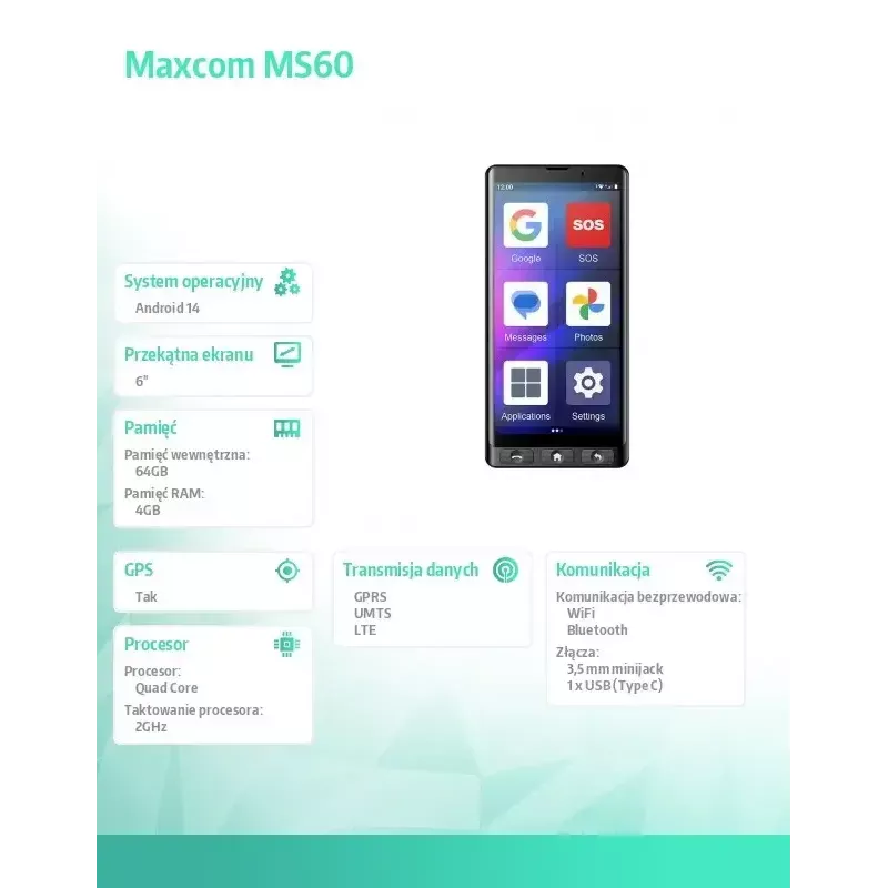 Smartphone MAXCOM MS601 4G 6,0 Zoll 32 GB Schwarz
