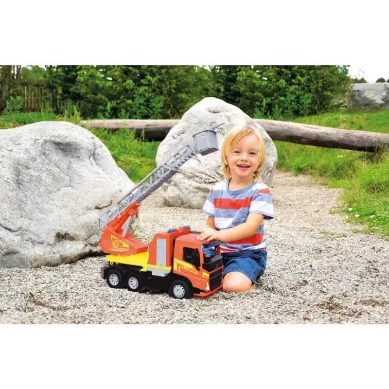 Spielzeug-Feuerwehrauto Lena Volvo FMX Vehicle Worxx mit Leiter, Modell 04625