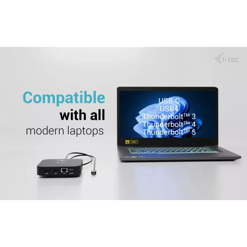 Dockingstation ITEC USB-C Dual HDMI C31DUALHDMIDOCKPD — Dual 4K 60Hz, 100W Power Delivery