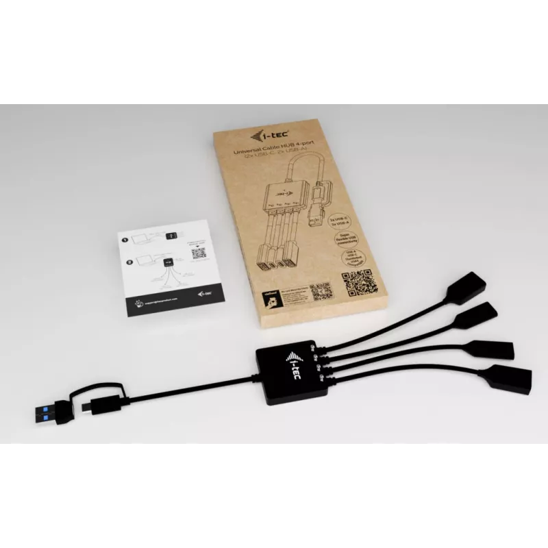 i-tec USB-C/USB-A Kabel-HUB 4 Port (2x USB-C, 2x USB-A)