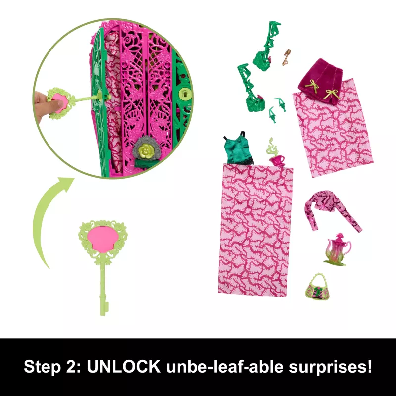 Monster High Skulltimate Secrets Garden Mysteries Spielset, Venus McFlytrap Puppe mit über 19 Überraschungen