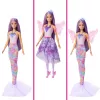 Barbie-Puppe Fantasy-Mode-Set mit Zubehör, darunter Meerjungfrauenschwanz, Feenflügel und Halsketten