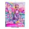 Barbie-Puppe Fantasy-Mode-Set mit Zubehör, darunter Meerjungfrauenschwanz, Feenflügel und Halsketten