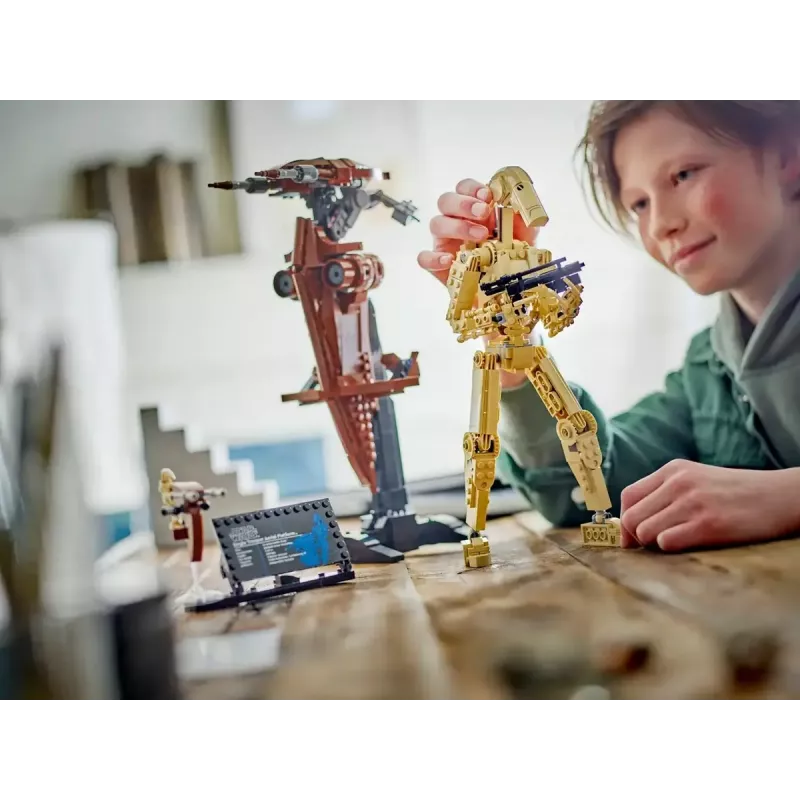 LEGO Bauset Star Wars Kampfdroide mit STAP 75428 — 1088 Teile, 1 Minifigur, Displaygröße 140×380×300 mm