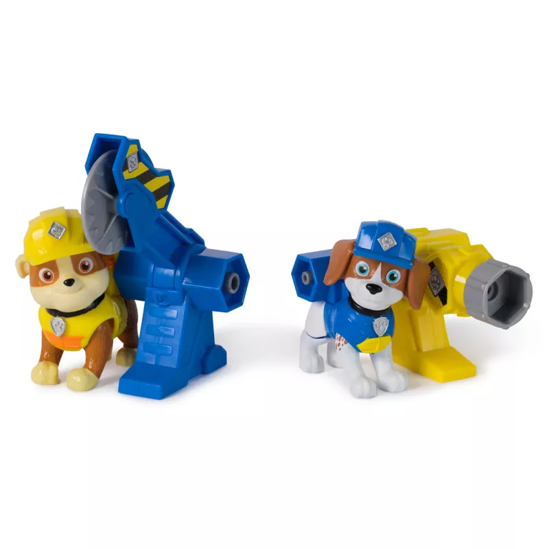 Figurenset Usorteret Rubble & Wheeler Power Tool Pups mit 2 Werkzeugen und 2 Bauzubehörteilen, ab 3 Jahren