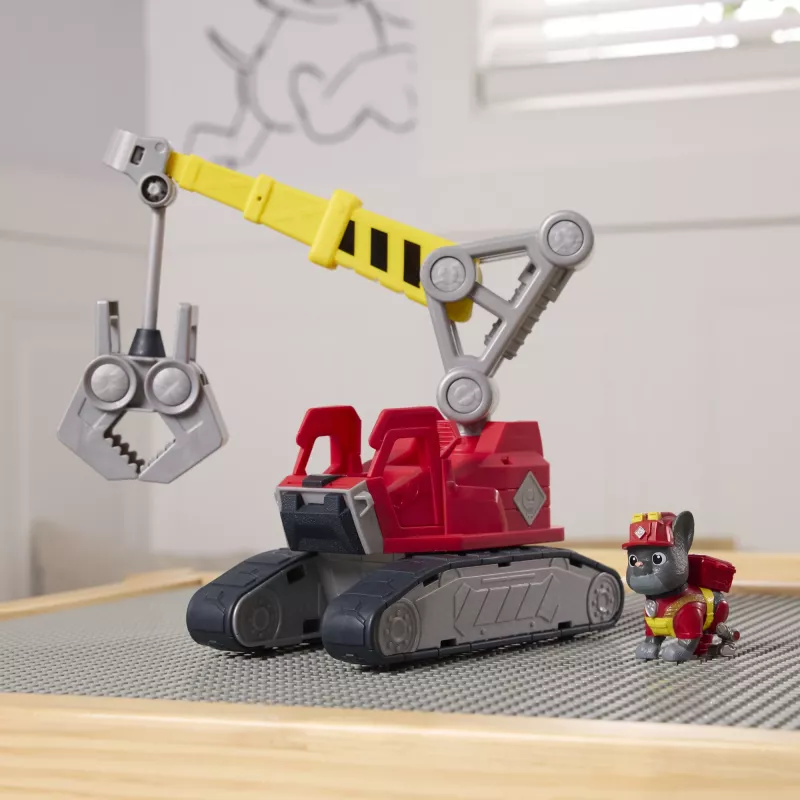 Kranwagen Spin Master Rubble & Crew Chargers Mega Power Kran mit Charger-Figur, 2 abnehmbaren Werkzeugen, Kunststoff, für Kinder ab 3 Jahren