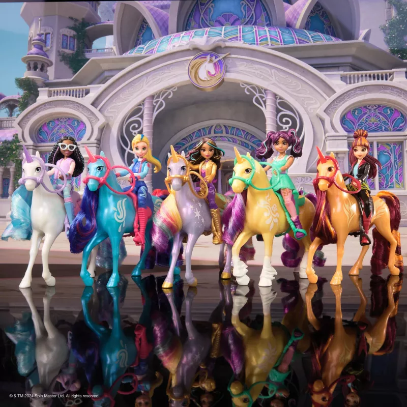Unicorn Academy, Ava-Puppe & Farbwechsel-Blatt-Stall-Spielset, Ostergeschenk-Idee, 15 Zubehörteile, Puppen & Einhorn-Spielzeug für Mädchen ab 4 Jahren