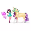 Unicorn Academy, Ava & Pflanzenzauberblatt mit Leuchteffekt, 2 Reitzubehörteile, Puppen & Einhornspielzeug für Mädchen ab 4 Jahren