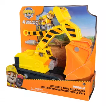 Rubble & Crew Rubble's Ultimativer Werkzeug-Bulldozer, Spielzeug-LKW mit Actionfigur, PAW Patrol Kinder-Spielzeug für Jungen und Mädchen ab 3 Jahren