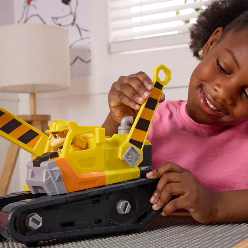 Rubble & Crew Rubble's Ultimativer Werkzeug-Bulldozer, Spielzeug-LKW mit Actionfigur, PAW Patrol Kinder-Spielzeug für Jungen und Mädchen ab 3 Jahren