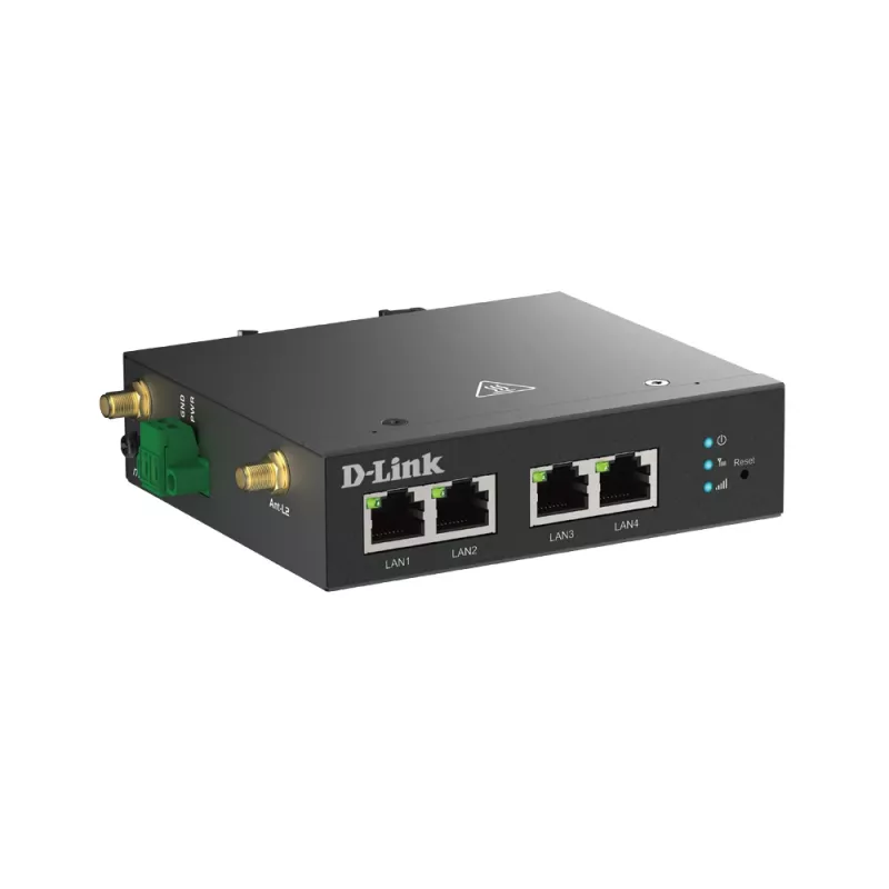 Mobilfunkrouter D-Link DWM-314-T 4G LTE VPN Schwarz Hutschienenmontage