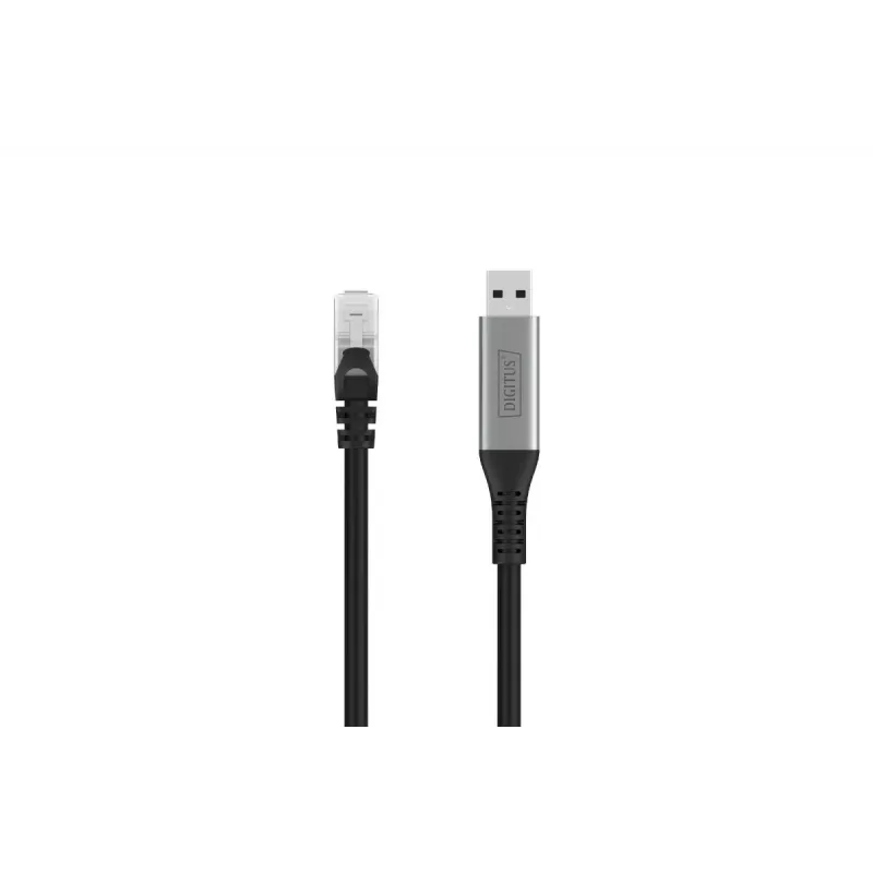 DIGITUS USB 3.2 Gen1 – RJ45 Ethernet-Kabel – CAT6a S/FTP Schwarz – 3m