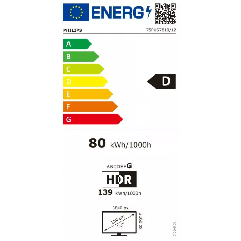 Philips 75PUS7810/12 TV 190.5 cm (75 Zoll) 4K Ultra HD Smart TV Wi-Fi Schwarz