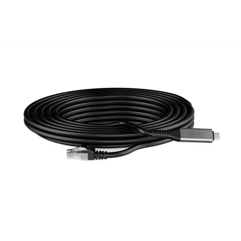 DIGITUS USB-C 3.2 Gen1 - RJ45 Ethernet-Kabel - CAT6a S/FTP Schwarz - 2m