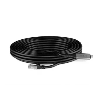 DIGITUS USB-C 3.2 Gen1 - RJ45 Ethernetkabel - CAT6a S/FTP Schwarz - 5m