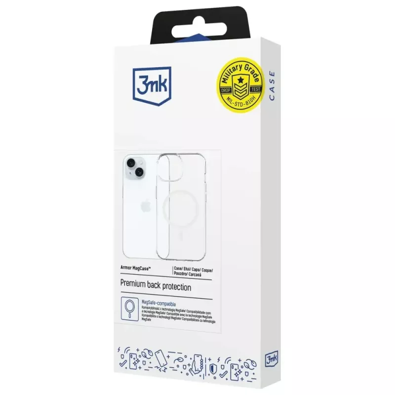 Schutzhülle 3MK Armor MagCase für Apple iPhone 15 – robustes Design, magnetische Kompatibilität