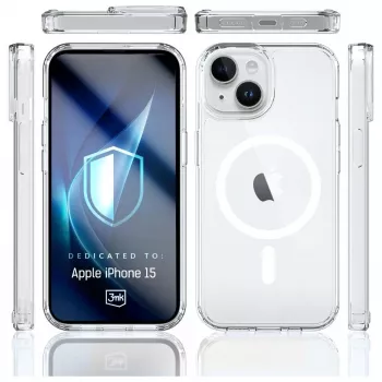 Schutzhülle 3MK Armor MagCase für Apple iPhone 15 – robustes Design, magnetische Kompatibilität