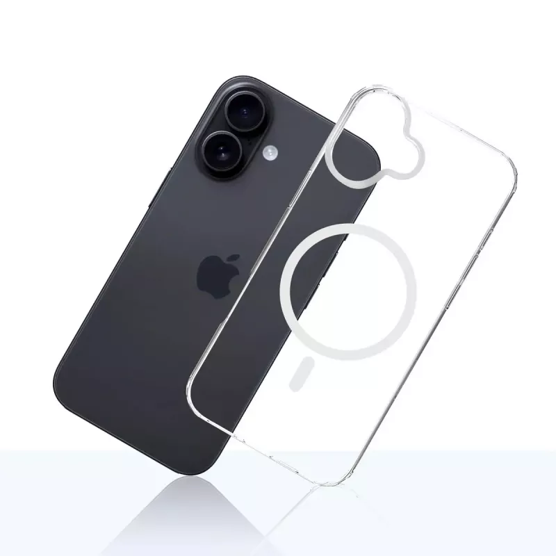 Cover Handyhülle 3MK Armor MagCase für iPhone 16, 6,1 Zoll (15,5 cm), transparent, PC+TPU