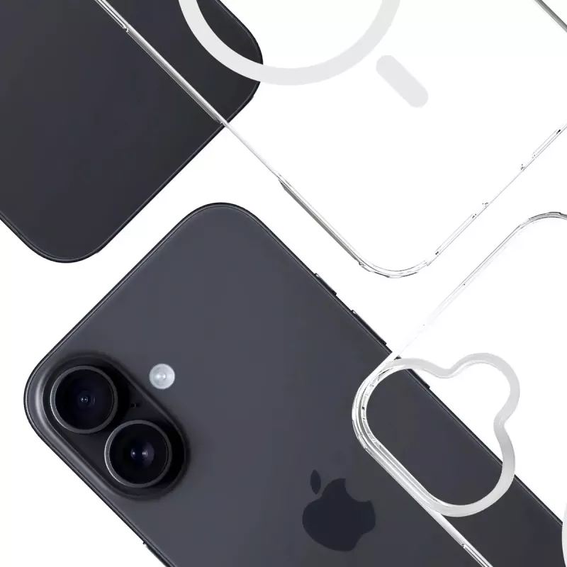 Cover Handyhülle 3MK Armor MagCase für iPhone 16, 6,1 Zoll (15,5 cm), transparent, PC+TPU