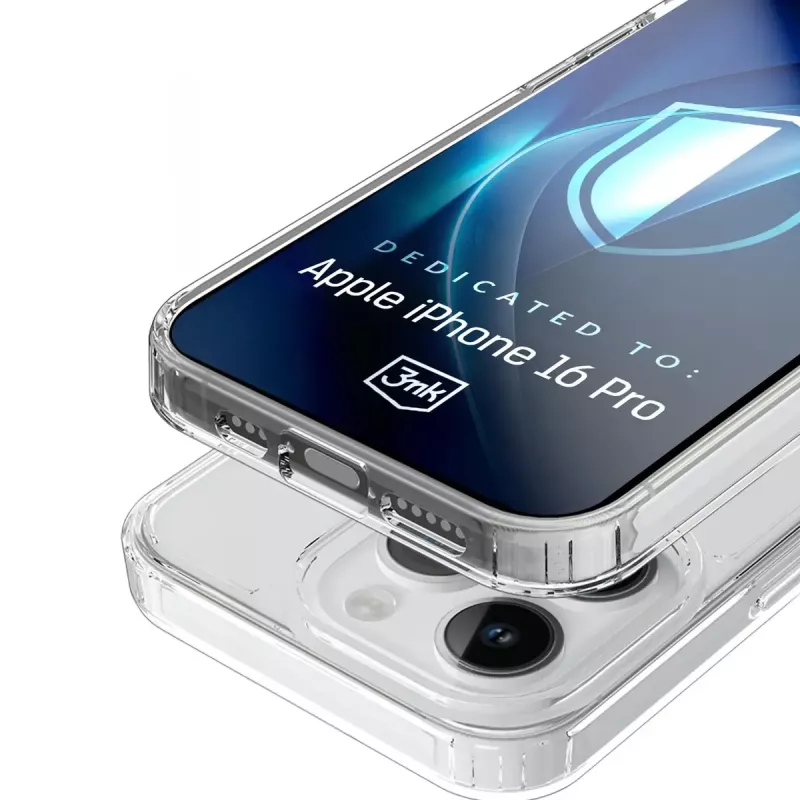 Handyhülle 3MK Armor MagCase für iPhone 16 Pro, transparent, für 16 cm (6,3 Zoll) Display, PC+TPU