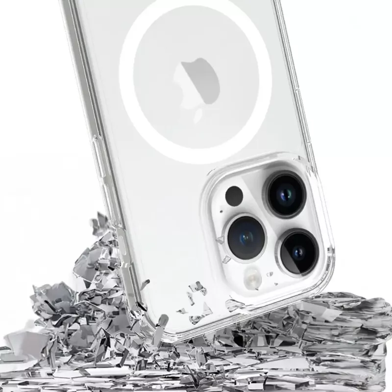 Handyhülle 3MK Armor MagCase für iPhone 16 Pro, transparent, für 16 cm (6,3 Zoll) Display, PC+TPU