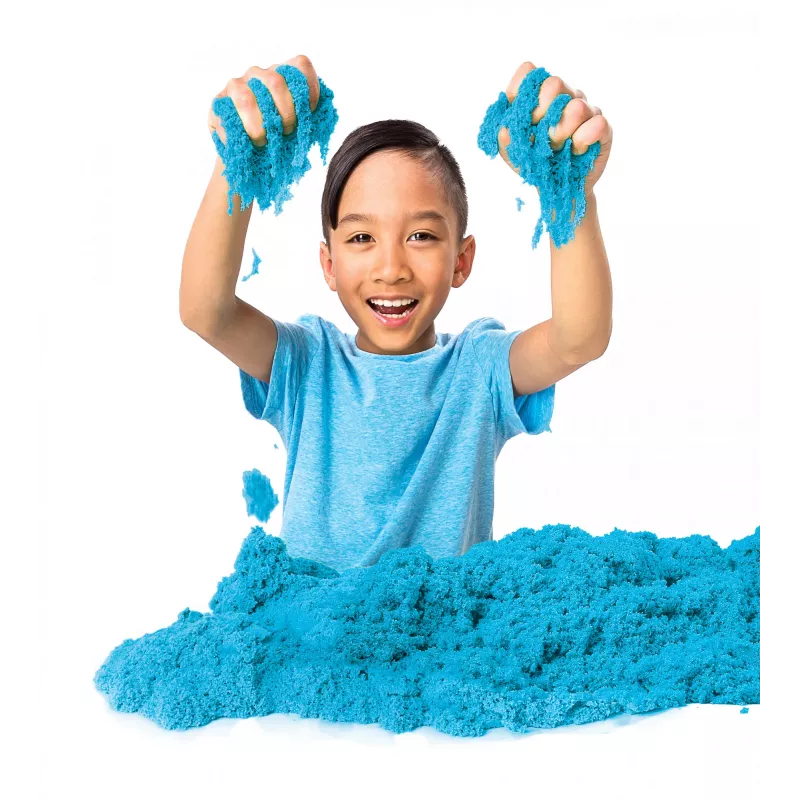 Kinetic Sand, 2 Pfund blauer Spielsand, formbare sensorische Spielzeuge für Kinder, wiederverschließbarer Beutel (Verpackung kann variieren), für Kinder ab 3 Jahren
