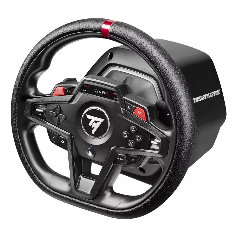 Lenkrad und Pedale Thrustmaster T248R Schwarz — USB, Hybrid-Antrieb, Force Feedback, LCD-Display, Lederlenkrad
