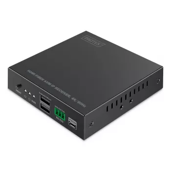 DIGITUS HDMI Fiber Receiver – für DS-55348 4K/60Hz 40 km/300m IP 1G Schwarz