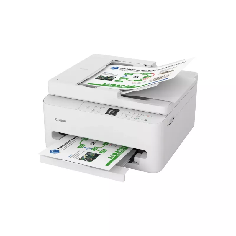Multifunktions-Tintenstrahldrucker Canon PIXMA TS7550i — A4, 1200×1200 DPI, WLAN, Farbe Scannen/Kopieren, Duplexdruck (Weiß)