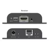 DIGITUS HDMI IP Extender Set - 4K/60Hz 120/200 m, Eins-zu-Viele, CAT, Schwarz