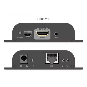 DIGITUS HDMI IP Extender Set - 4K/60Hz 120/200 m, Eins-zu-Viele, CAT, Schwarz