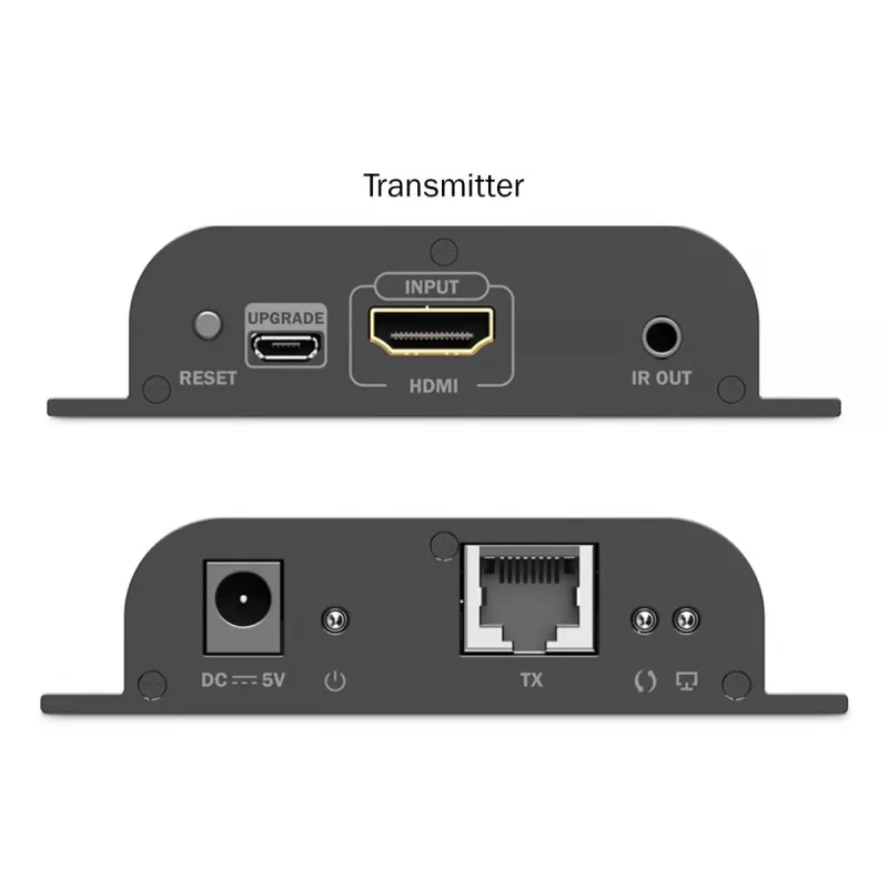 DIGITUS HDMI IP Extender Set - 4K/60Hz 120/200 m, Eins-zu-Viele, CAT, Schwarz