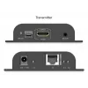 DIGITUS HDMI IP Extender Set - 4K/60Hz 120/200 m, PoE, One-to-Many, CAT, Schwarz