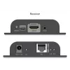 DIGITUS HDMI IP Extender Set - 4K/60Hz 120/200 m, PoE, One-to-Many, CAT, Schwarz
