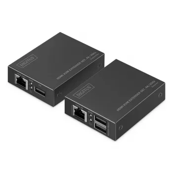 DIGITUS HDMI KVM Extender Set – 4K/30Hz 40/70m PoC CAT Schwarz