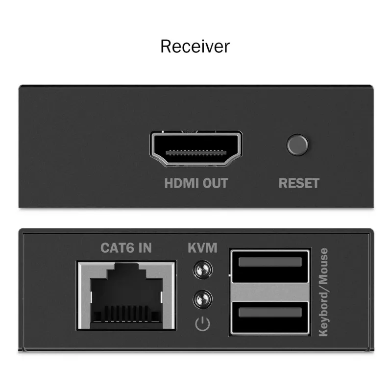 DIGITUS HDMI KVM Extender Set – 4K/30Hz 40/70m PoC CAT Schwarz