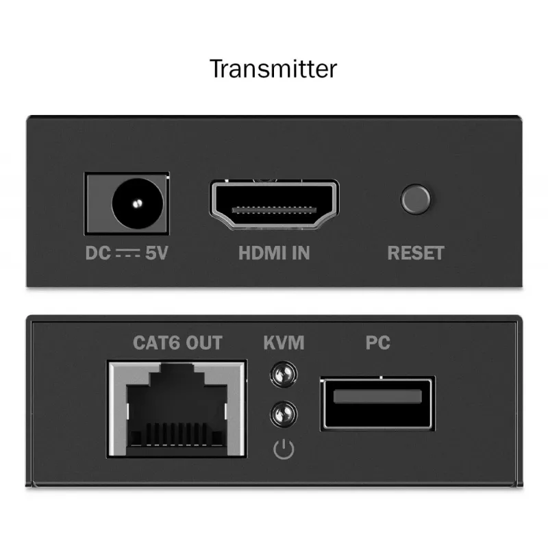 DIGITUS HDMI KVM Extender Set – 4K/30Hz 40/70m PoC CAT Schwarz