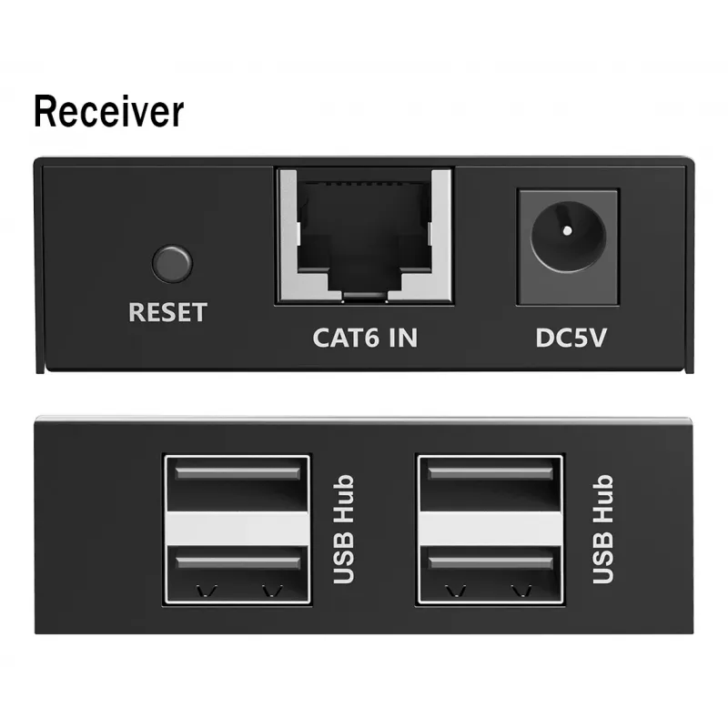 DIGITUS USB Extender - USB 2.0 4x USB-A ports 150m For use with CAT6 (or higher) Kabel