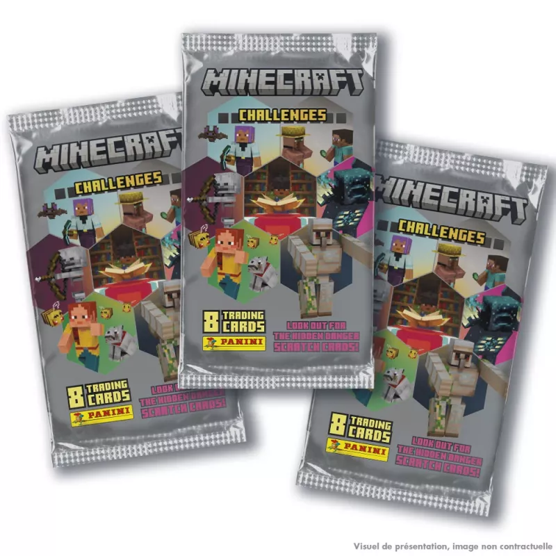 Panini Minecraft Sammelkarten Sachets Display, 18 Stk.