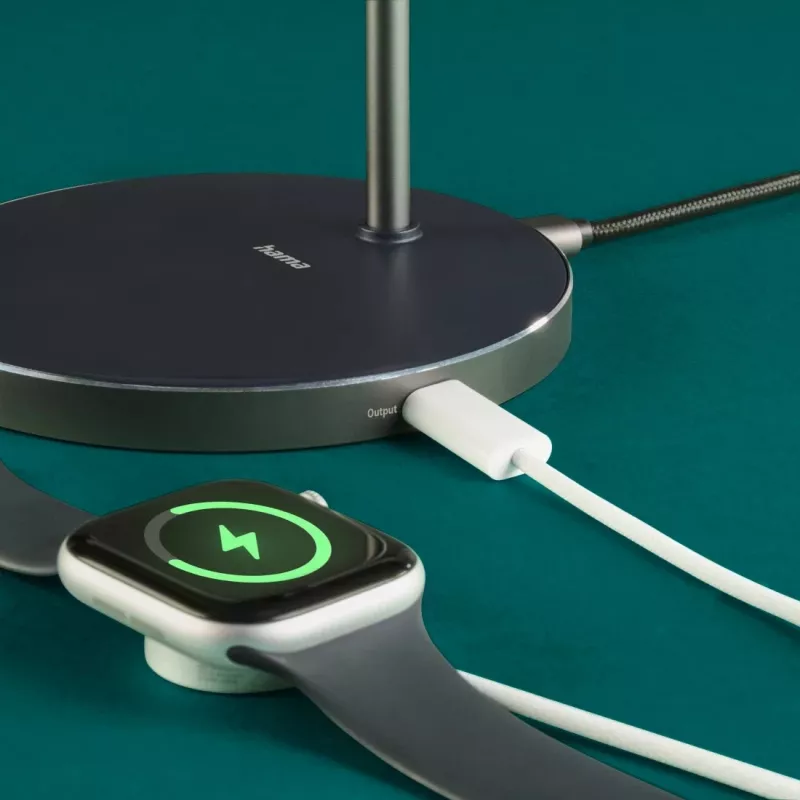 Hama 00201737 mobiles Ladegerät Kopfhörer, Smartphone Schwarz USB Kabelloses Laden Schnellladung Indoor