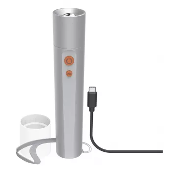 Handtaschenlampe Hama FL350-C Silber LED 3W USB wiederaufladbar