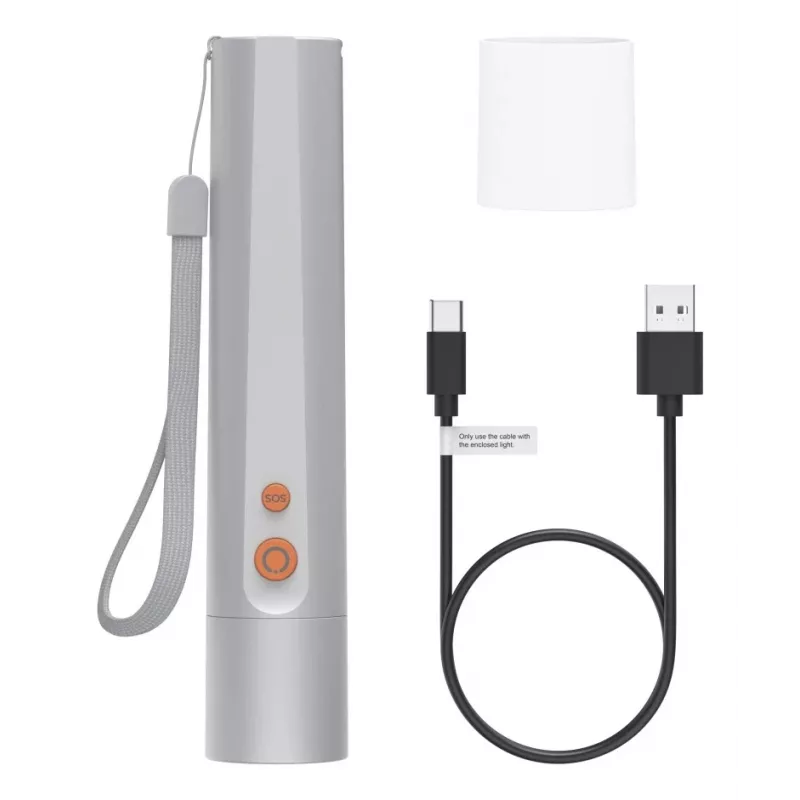 Handtaschenlampe Hama FL350-C Silber LED 3W USB wiederaufladbar